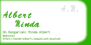 albert minda business card